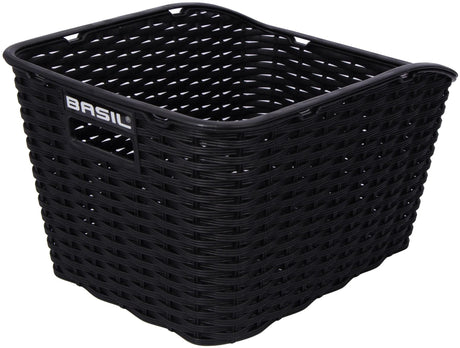 Basil Weave WP - Panier à vélo - à l'arrière - noir