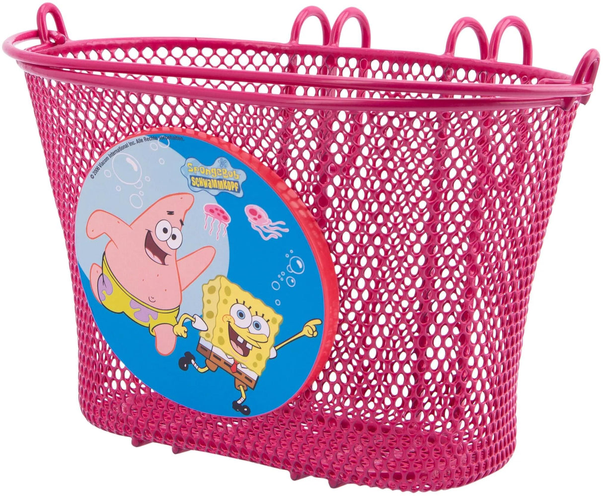 Panier de vélo pour enfants, panier avant pour enfants, bob éponge en métal