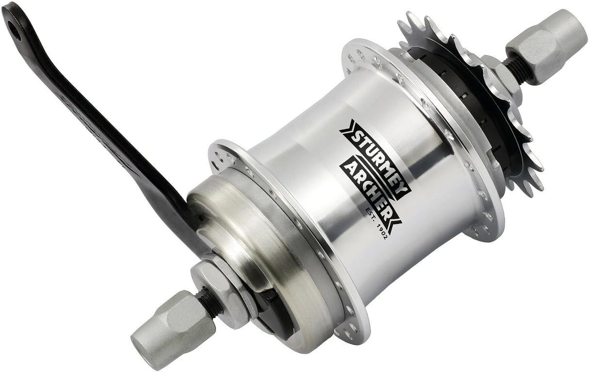 Ensemble de pièces de moyeu d'engrenage Ursus Sturmey Archer S1C. moyeu int.gear st.archer s1c 36h 1-sp argent