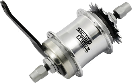 Ensemble de pièces de moyeu d'engrenage Ursus Sturmey Archer S1C. moyeu int.gear st.archer s1c 36h 1-sp argent