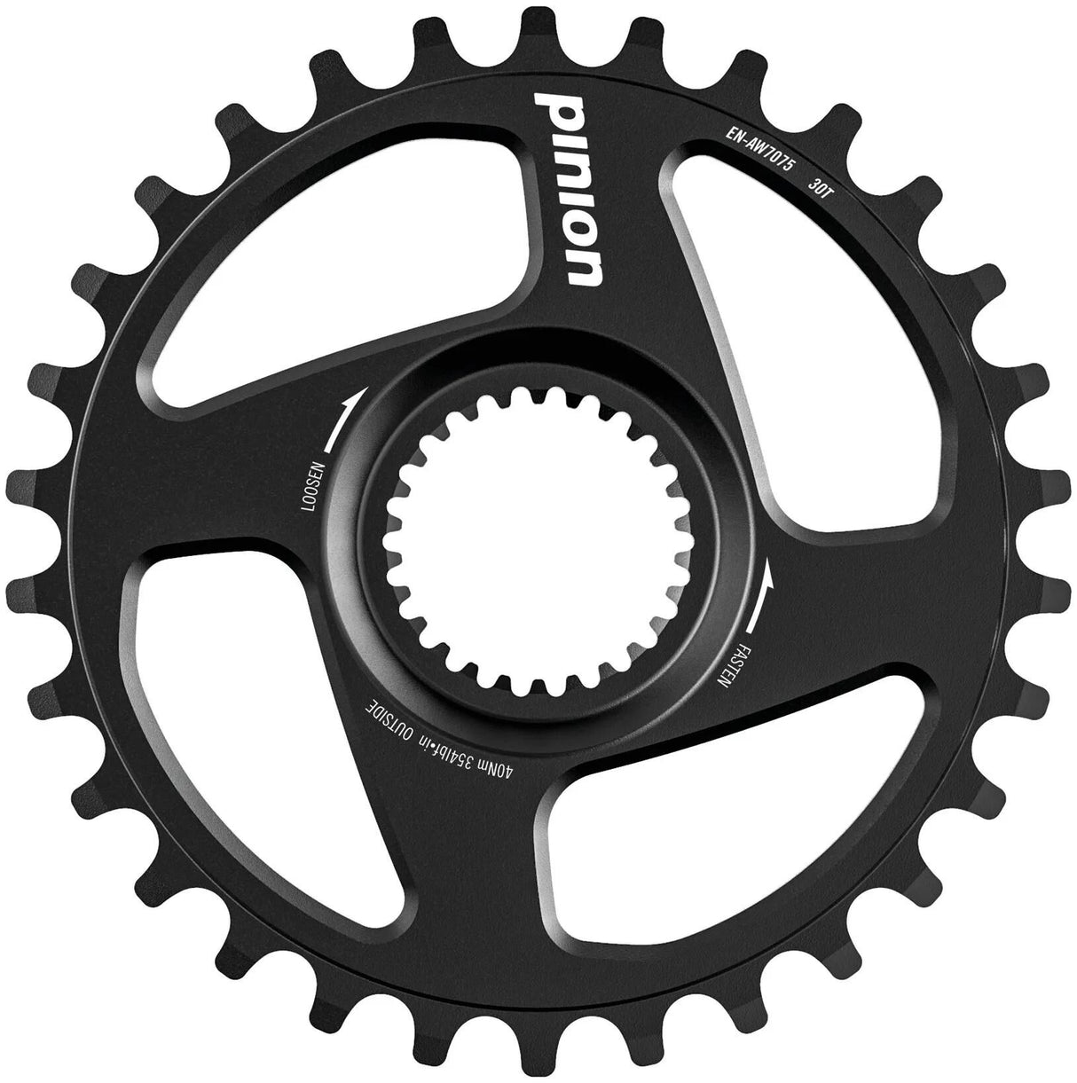 Pignon pignon plateau alu, 30t., noir