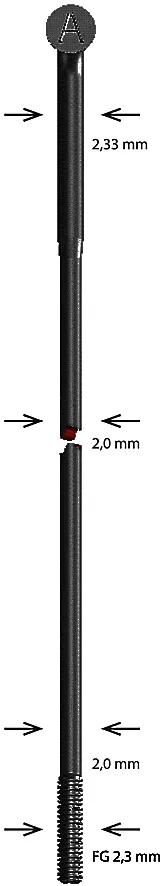 Alpina rayon rayon inox 290mm noir