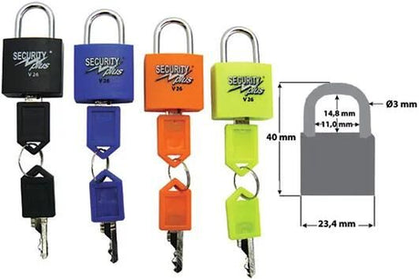 Security plus set de cadenas pré-hängeschloss sec.plus 22mm