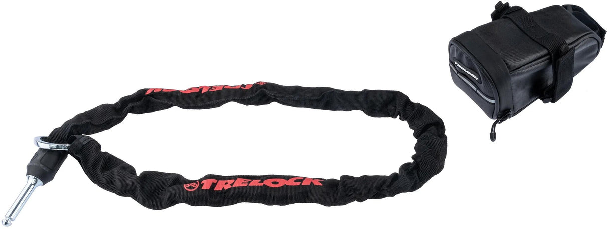 Trelock chaîne enfichable zr 355 chaîne enfichable zr355 150cm + sacoche de selle
