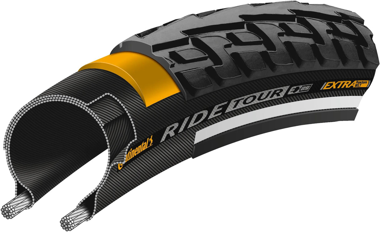 Continental pneu à fil ride tour 37-635 +r noir