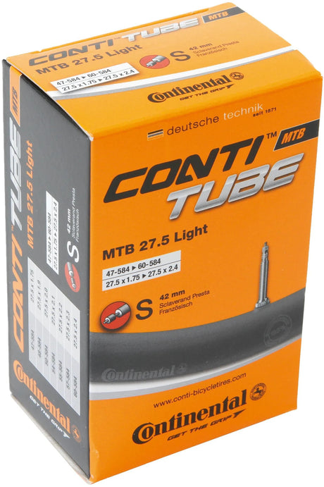 Chambre à air Continental VTT éclairée 27½x1.75 2.4 sv 42mm presta