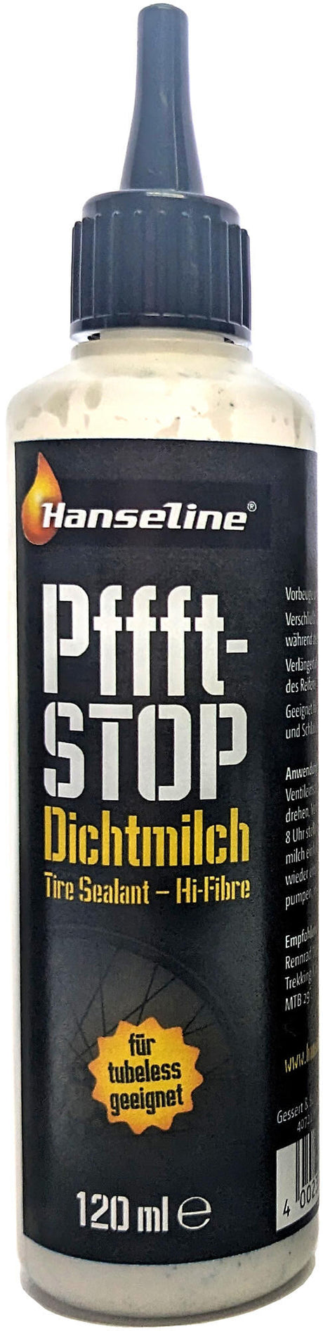 Hanseline produit d'étanchéité pour pneus pffft-stop lait d'étanchéité pffft-stop 120ml