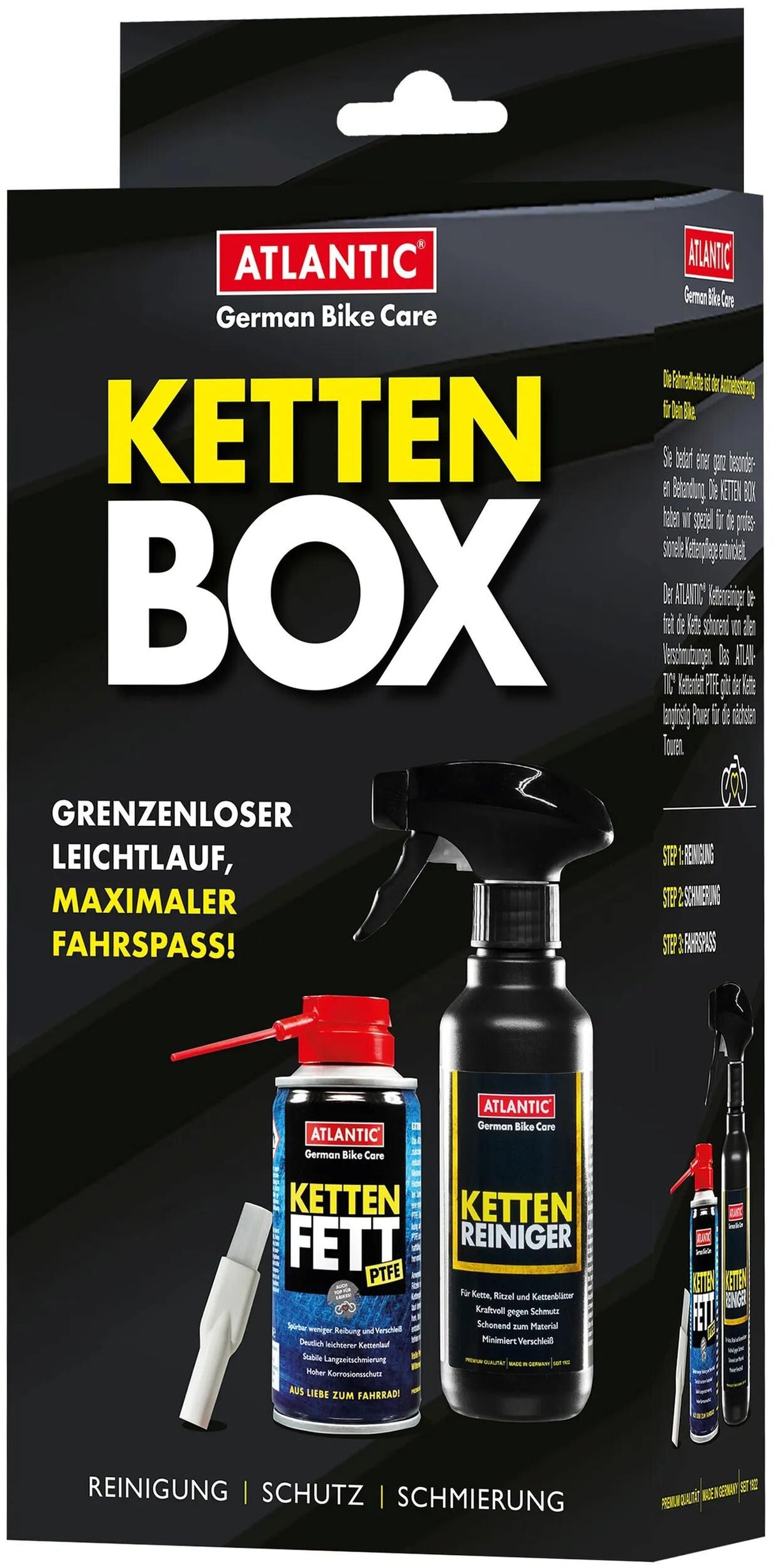 Kit d'entretien de chaîne Atlantic, boîte à chaîne, kit d'entretien de chaîne, s.e.t.
