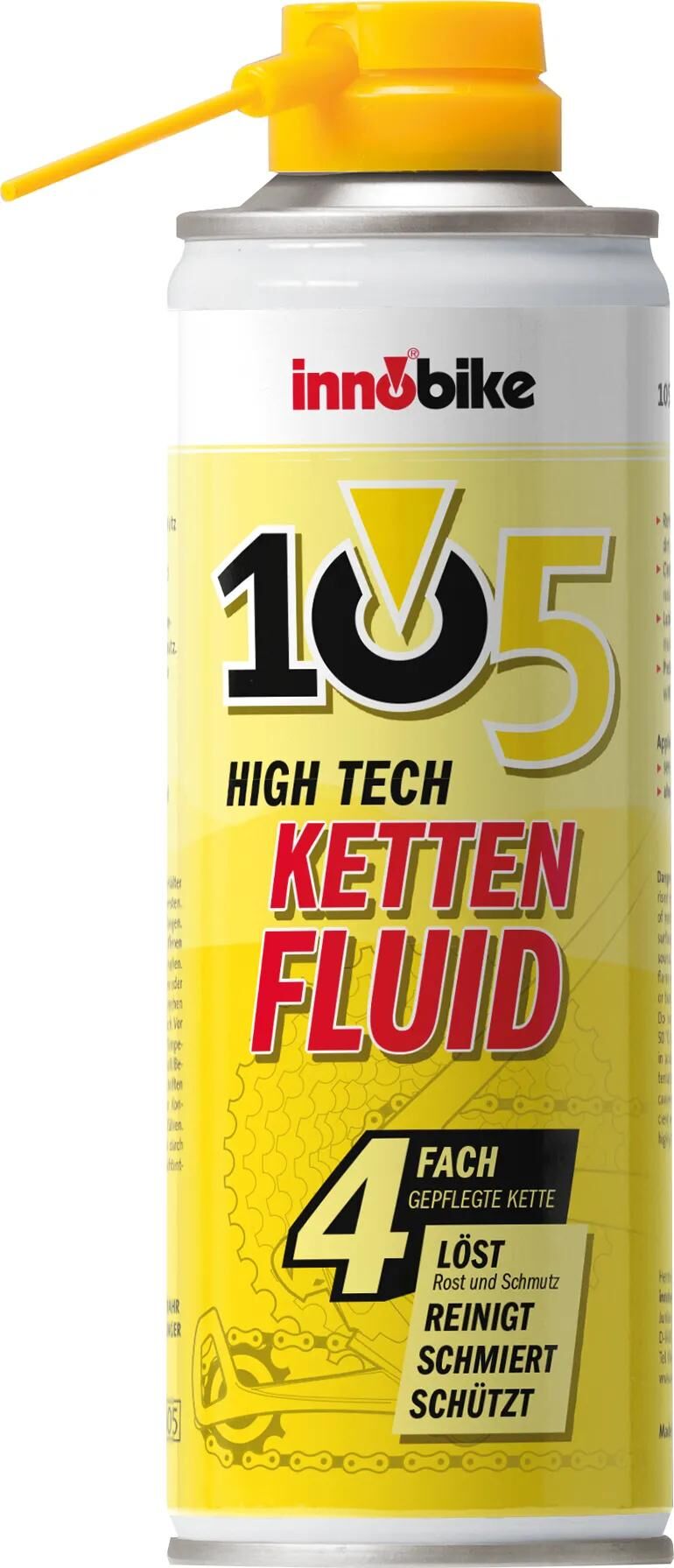 Innobike spray pour chaîne 105 fluide pour chaîne high tech spray pour chaîne 105 high tech fl. 300 ml