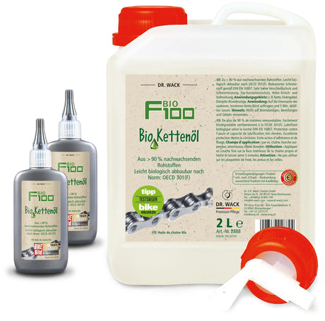Dr. wack f100 huile de chaîne bio huile de chaîne dr.wack 2l bio bidon de 2 l