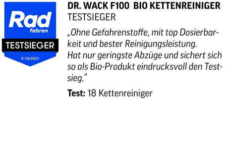 Dr. wack nettoyant pour chaîne f100 bio nettoyant pour chaîne nettoyant pour chaîne dr.wack f100 bio 2l