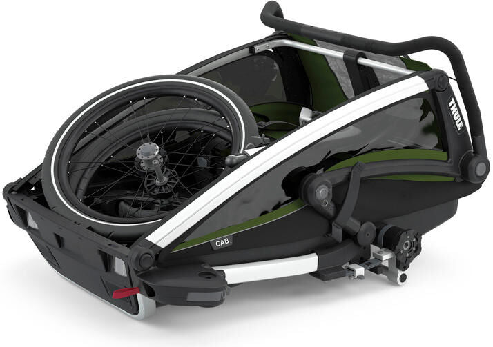 Thule remorque vélo-enfant chariot cabine double. char de remorque enfant. cabine 2 aku cyp.green