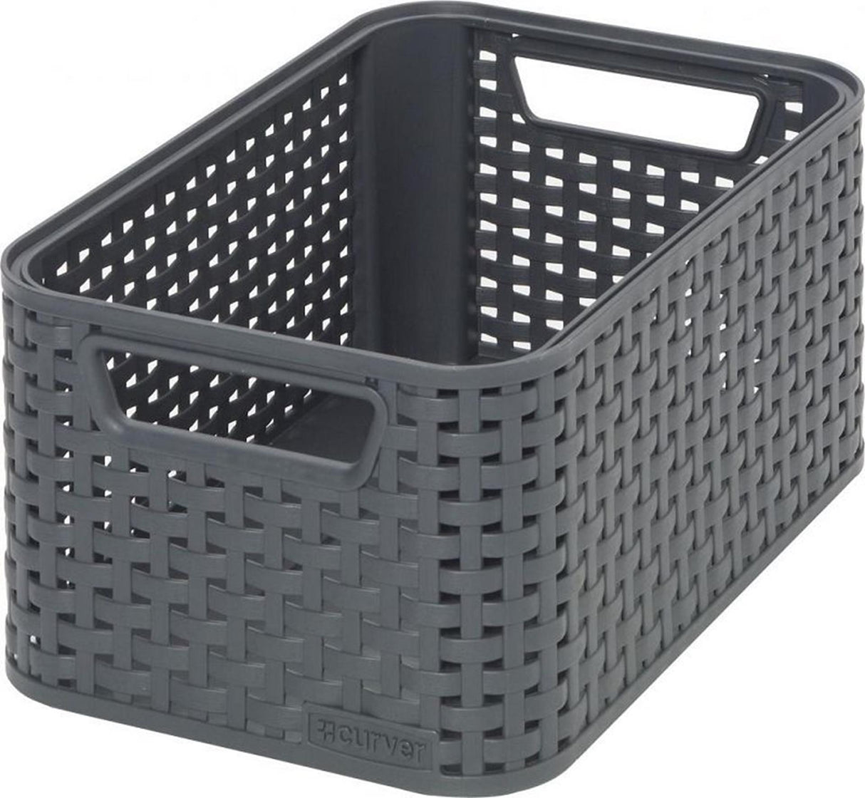 Panier style Curver style rotin anthracite 12,9x28,5x19,4cm