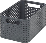 Panier style Curver style rotin anthracite 12,9x28,5x19,4cm