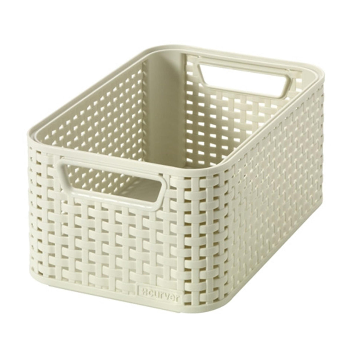 Panier de rangement style Curver taille s 6 l blanc | 3 pièces
