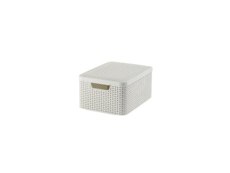 Curver Style Basket 18L M Lid Vintage White
