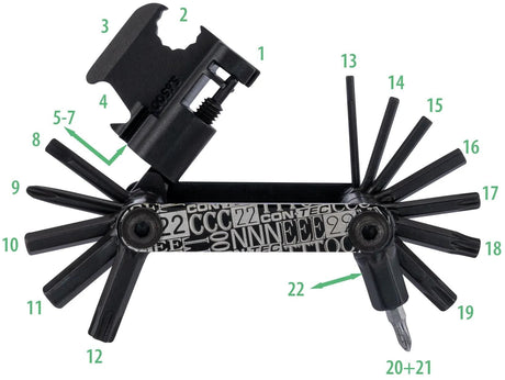 Contec outil multifonction gadget de poche - f22 furtif ct multifonction f22 22 fonctions
