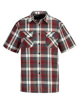 Storvik chemise à carreaux manches courtes design bloc 32 xxxxl