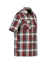 Storvik chemise à carreaux manches courtes design bloc 32 xxxxl