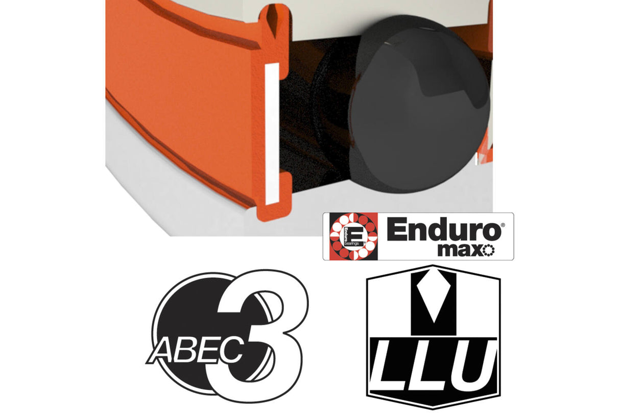 Enduro Lager 6802 LLU 15X24X5 ABEC 3 Oxyde noir max