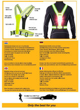Gilet de sécurité de course LED,