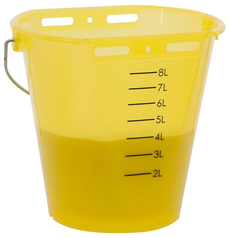 Produits seau à veaux plastique aplati nu jaune transparent