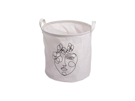 Gusta sac de rangement face ø30x30cm blanc