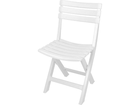 Chaise Pliable en Plastique Pro Garden Blanc