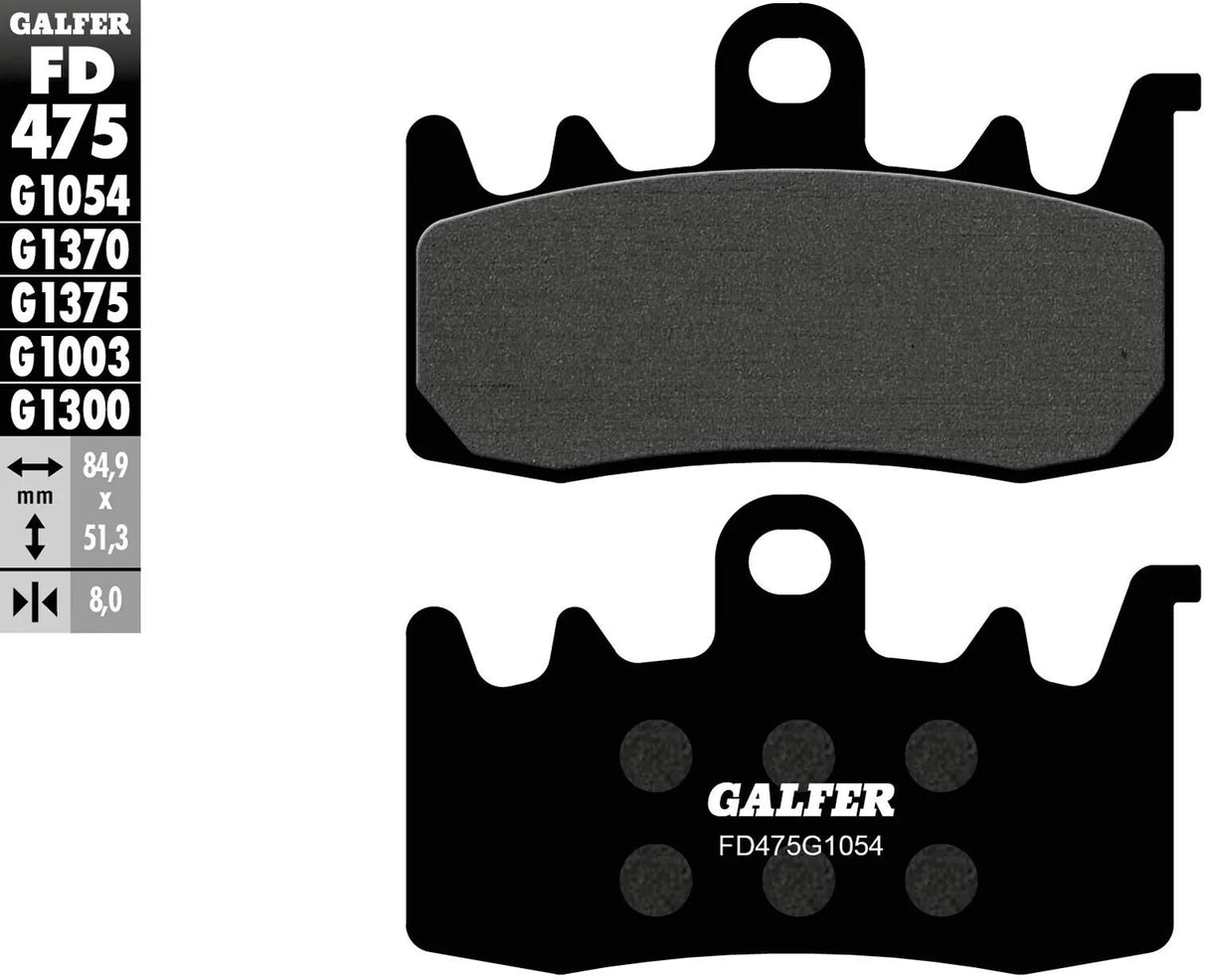 Galfer plaquettes de frein fd475 plaquette de frein fd475 g1054 rue organique