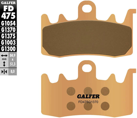 Galfer plaquettes de frein fd475 plaquette de frein fd475 g1370 sint.metal street