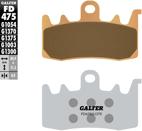 Galfer plaquettes de frein fd475 plaquette de frein fd475 g1375 sint.metal str. sp.