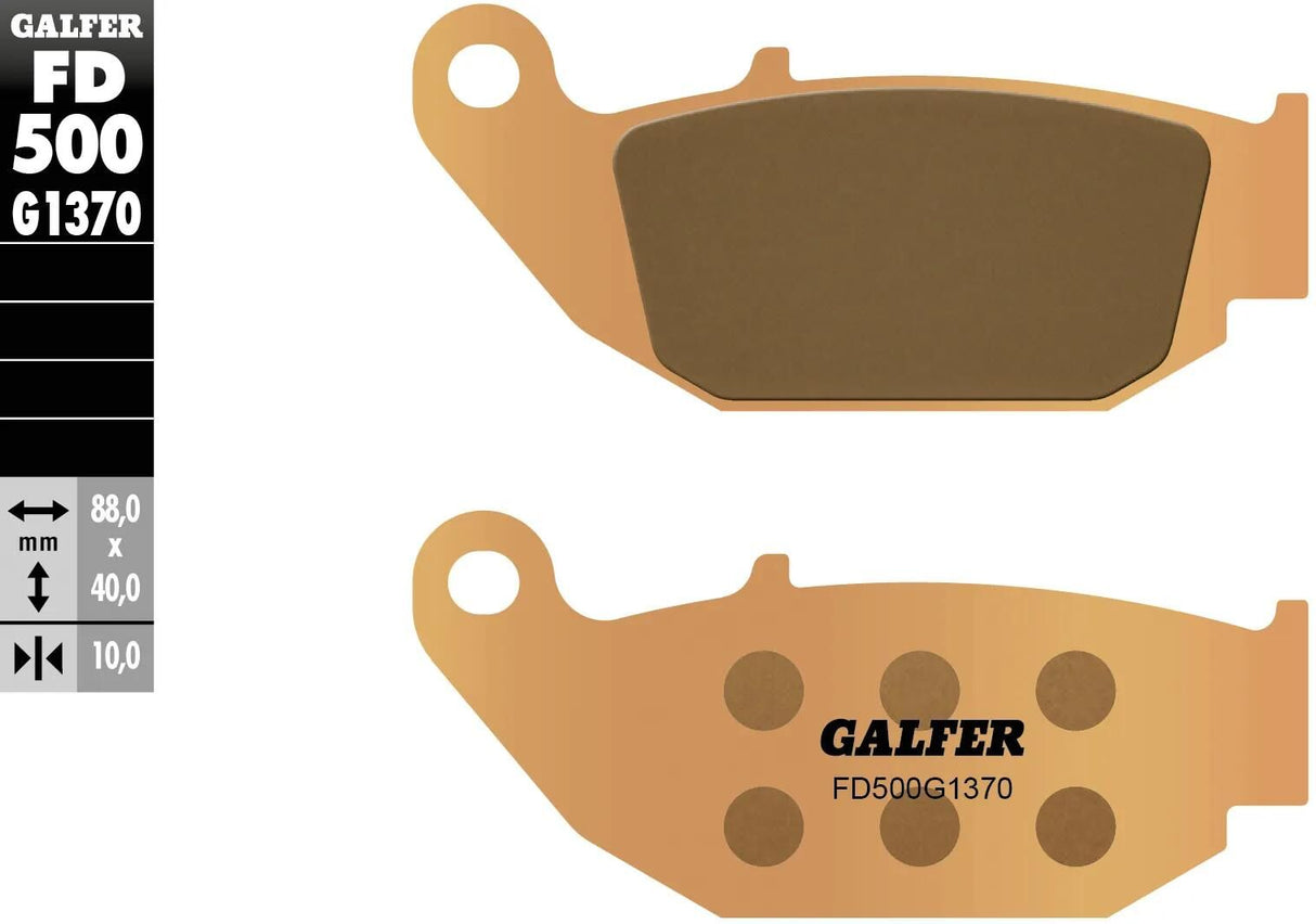 Galfer plaquettes de frein fd500 plaquette de frein fd500 g1370 sint.metal street