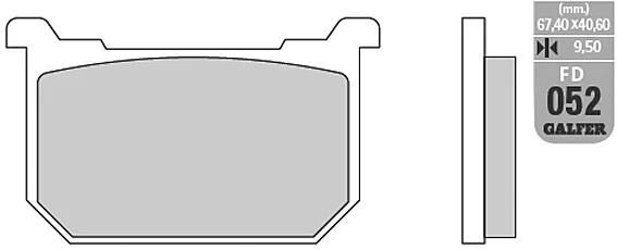 Galfer plaquettes de frein fd052 plaquette de frein fd052 g1054 organique