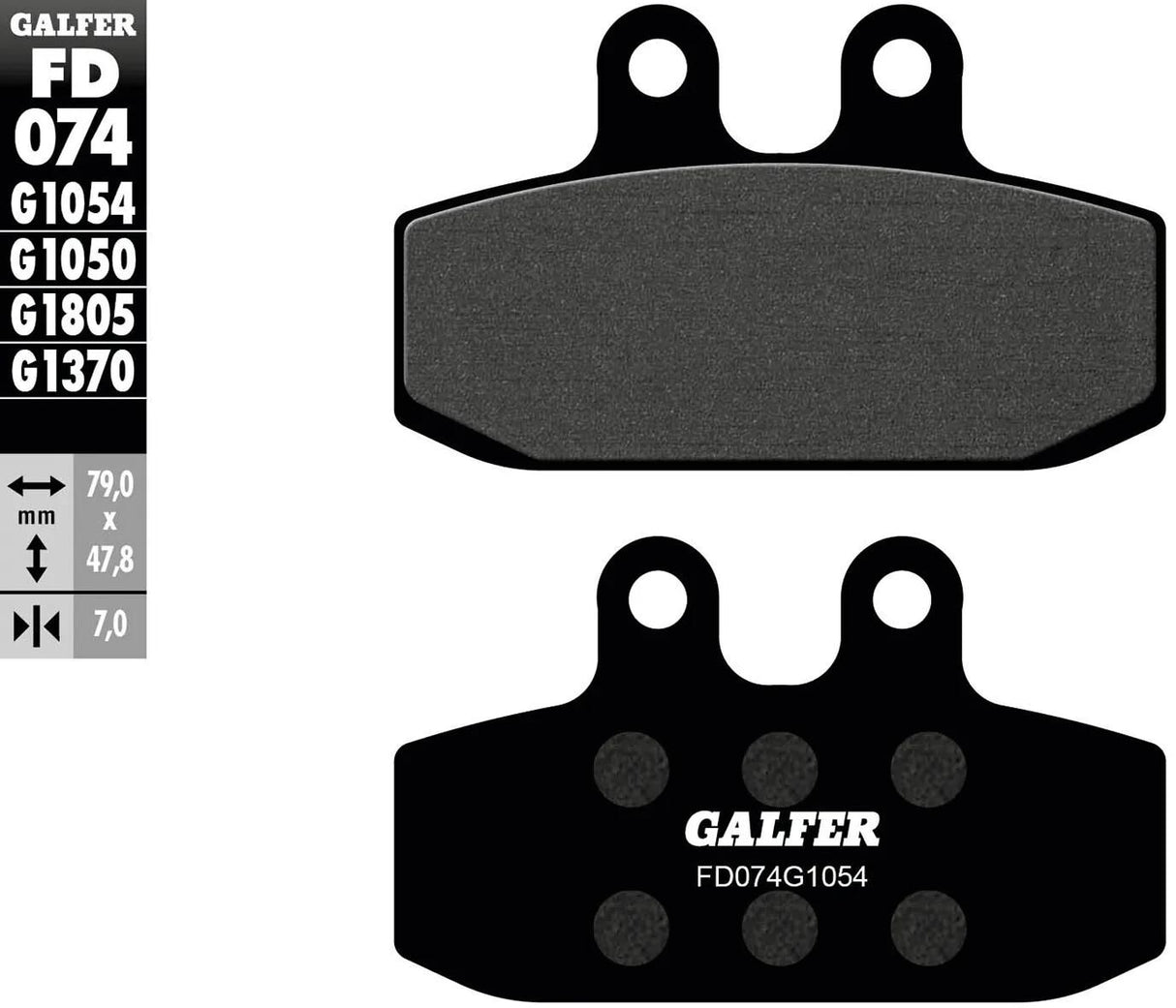 Galfer plaquettes de frein fd074 plaquette de frein fd074 g1054 organique