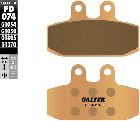 Galfer plaquettes de frein fd074 plaquette de frein fd074 g1370 métal fritté