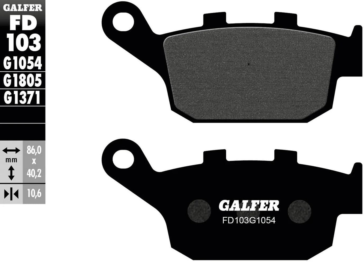 Galfer plaquettes de frein fd103 plaquette de frein fd103 g1054 organique