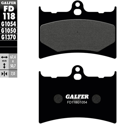 Galfer plaquettes de frein fd118 plaquette de frein fd118 g1054 organique