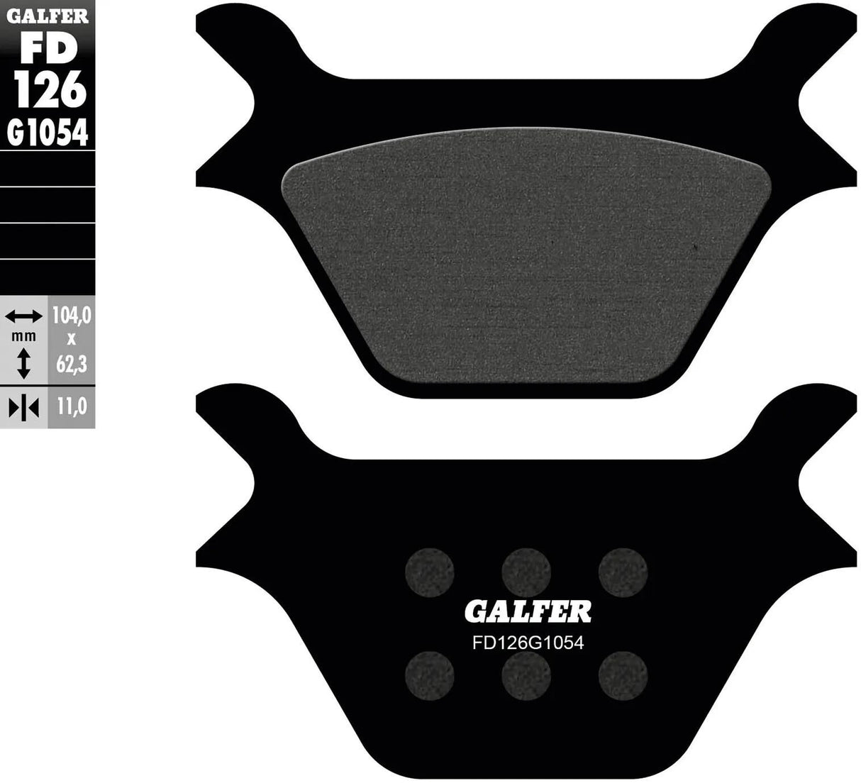 Galfer plaquettes de frein fd126 plaquette de frein fd126 g1054 organique