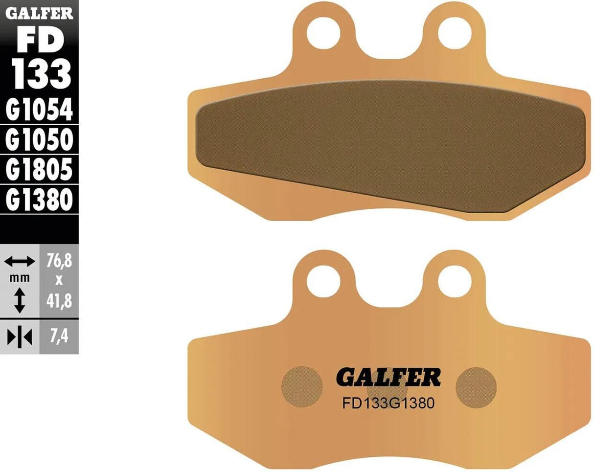 Galfer plaquettes de frein fd133 plaquette de frein fd133 g1380 métal fritté