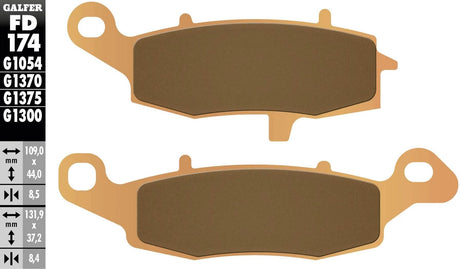 Galfer plaquettes de frein fd174 plaquette de frein fd174 g1370 métal fritté