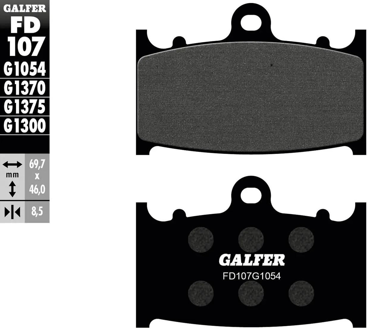Galfer plaquettes de frein fd107 plaquette de frein fd107 g1054 organique