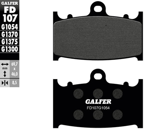 Galfer plaquettes de frein fd107 plaquette de frein fd107 g1054 organique