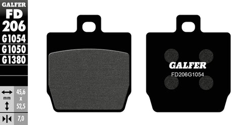 Galfer plaquettes de frein fd206 plaquette de frein fd206 g1054 norme organique