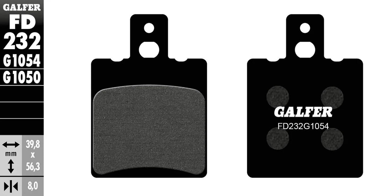 Galfer plaquettes de frein fd232 plaquette de frein fd232 g1054 norme organique