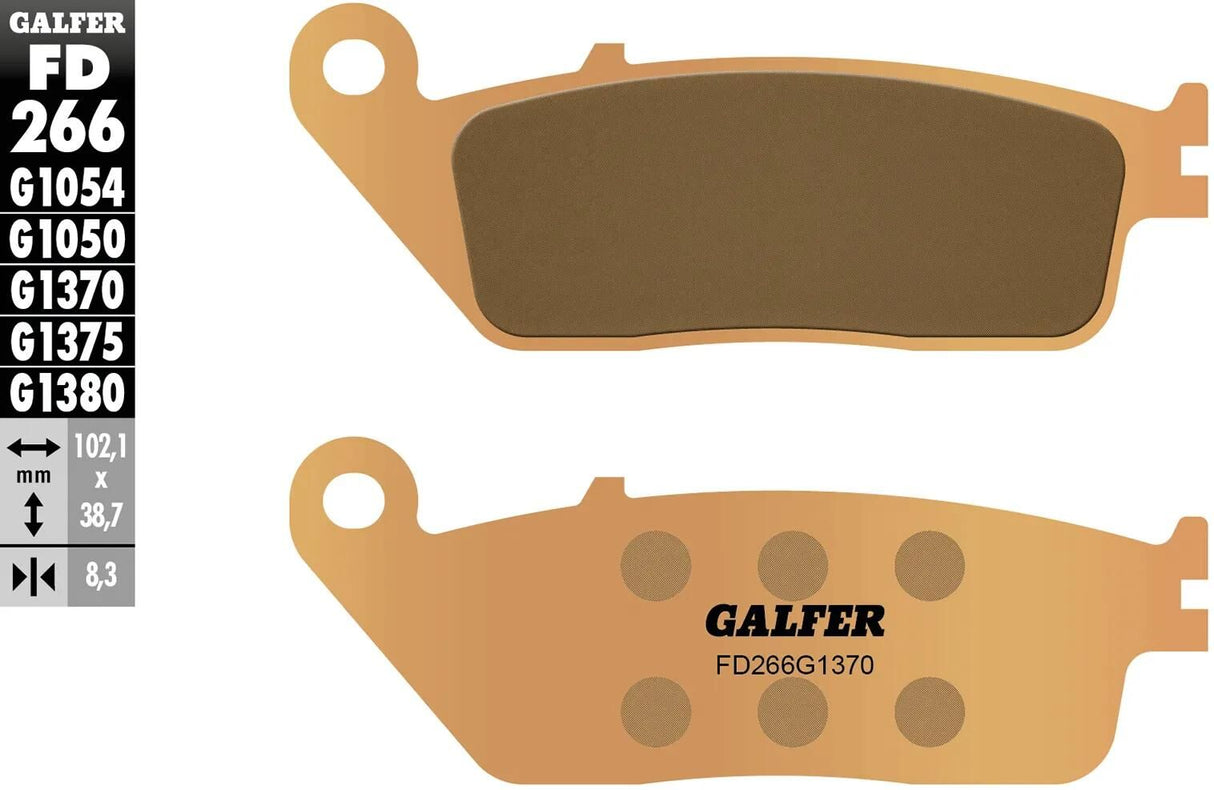 Galfer plaquettes de frein fd266 plaquette de frein fd266 g1370 sint. rue en métal