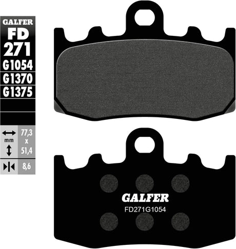 Galfer plaquettes de frein fd271 plaquette de frein fd271 g1054 rue organique