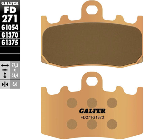 Galfer plaquettes de frein fd271 plaquette de frein fd271 g1370 sint. rue en métal