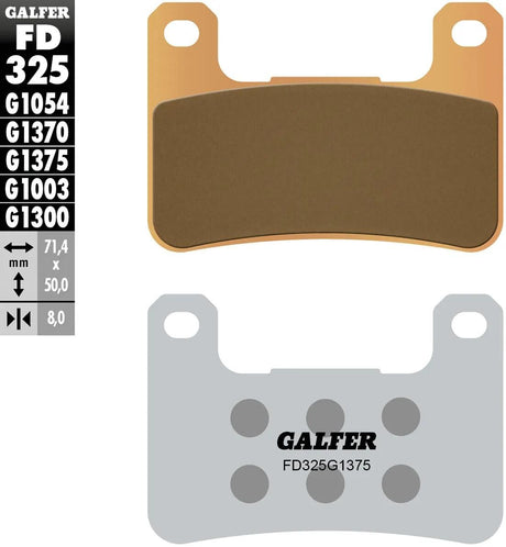 Galfer plaquettes de frein fd325 plaquette de frein fd325 g1375 sint.metal str. sp.