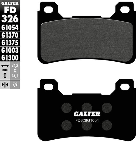 Galfer plaquettes de frein fd326 plaquette de frein fd326 g1054 rue organique