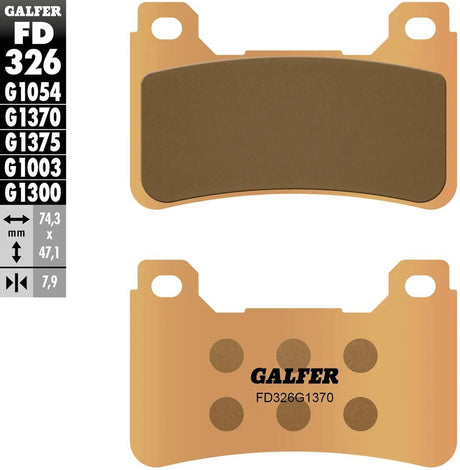 Galfer plaquettes de frein fd326 plaquette de frein fd326 g1370 sint.metal street